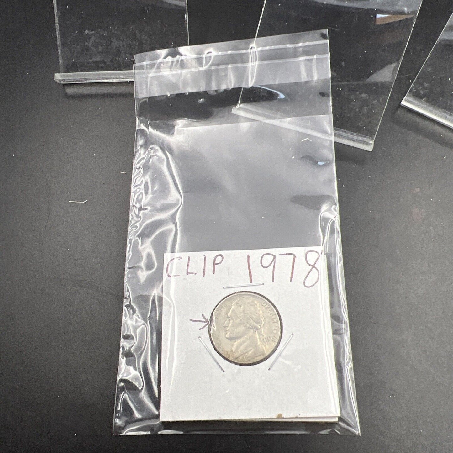 Lot of 2 Jefferson Nickels with Clipped Planchet Error 1942 & 1978 VF Circ