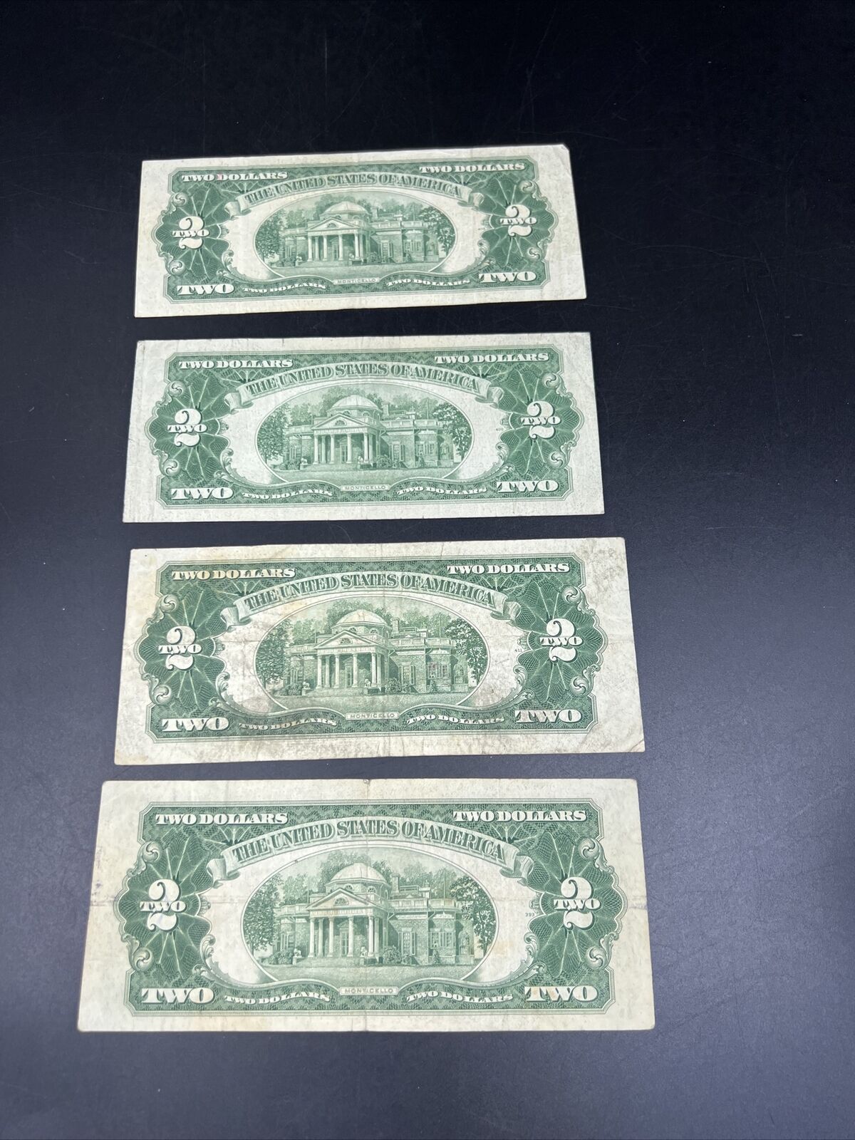 1953 + ABC 4 Note US Legal Tender Letter Set of four Notes VG+ #991