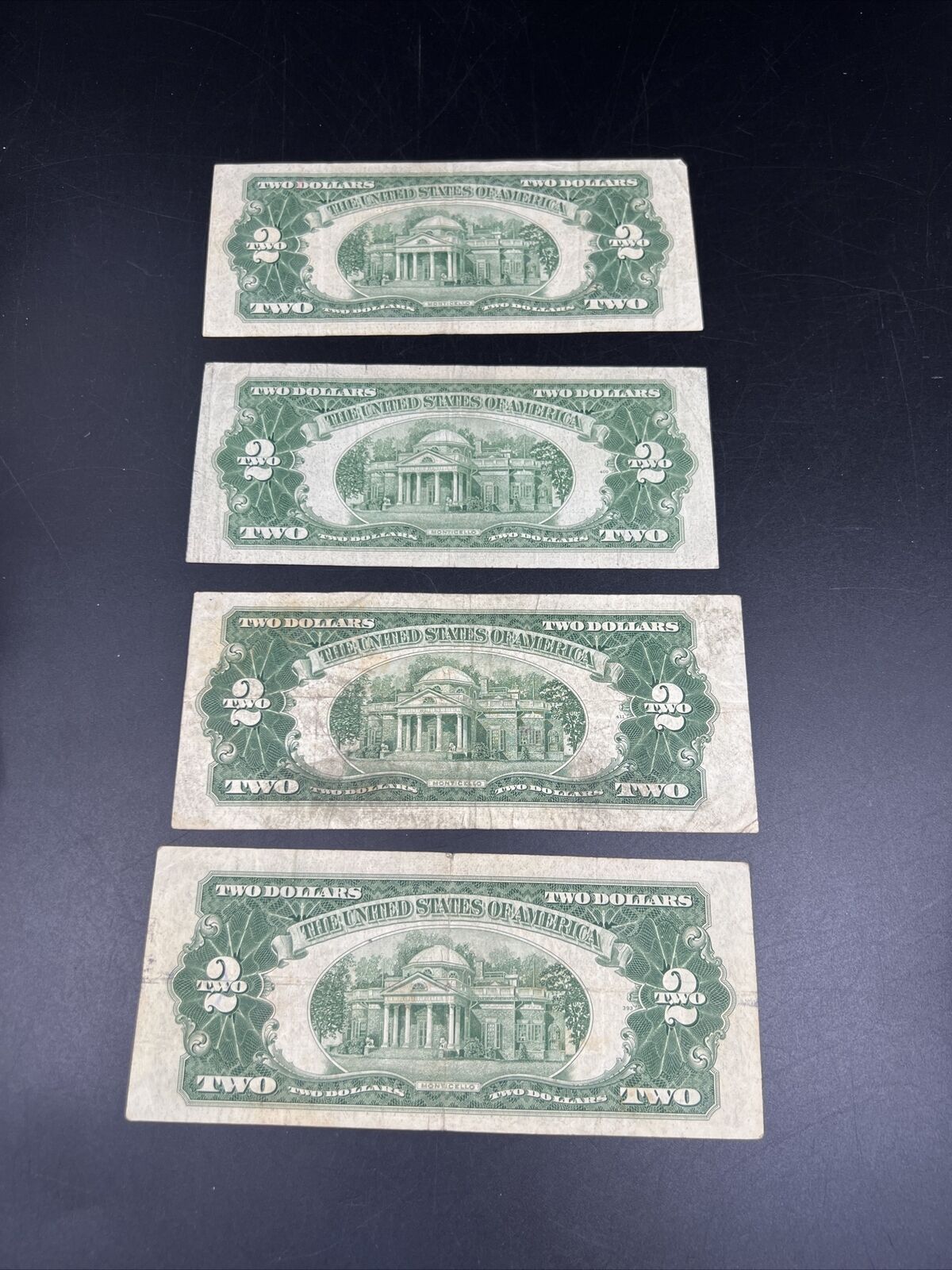 1953 + ABC 4 Note US Legal Tender Letter Set of four Notes VG+ #991