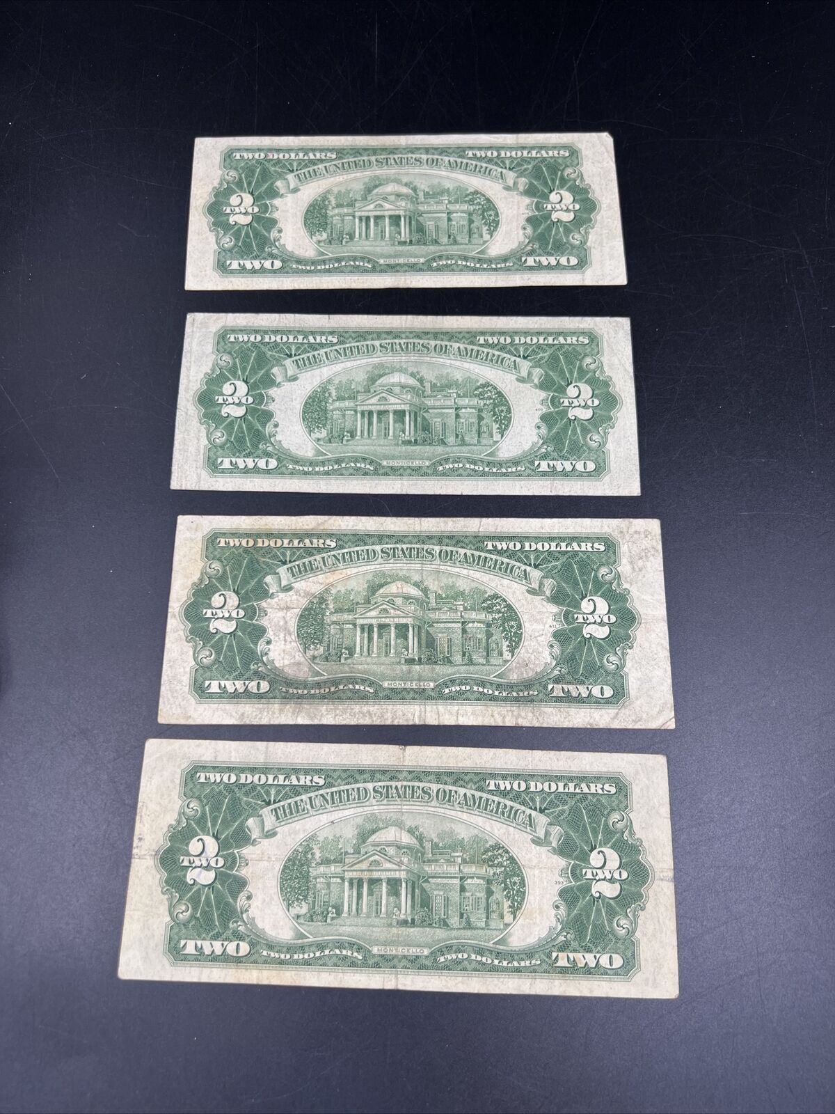 1953 + ABC 4 Note US Legal Tender Letter Set of four Notes VG+ #991
