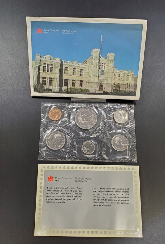 1987 Canada Coin Mint Set Proof Like 6 Pcs Sealed W/ COA & Original Envelope #