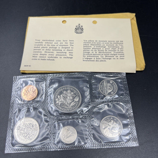1970 Canada Proof Like Set GEM 6 Coins in cello & envelope #