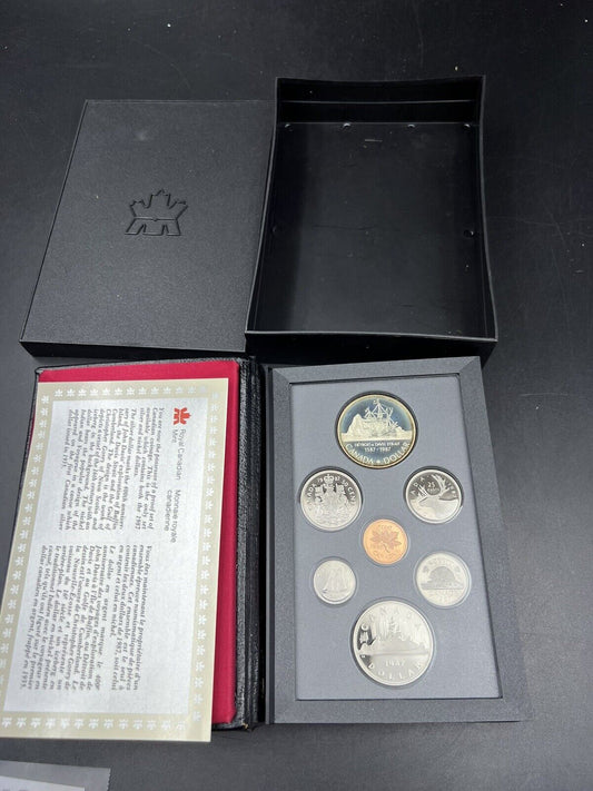 1987 Canada Double Dollar Proof Set Royal Canadian Mint RCM OGP In Plastic Case#