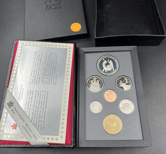 1988 Canada Double Dollar Proof Set Royal Canadian Mint RCM OGP In Plastic Case#