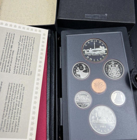 1984 Canada Double Dollar Proof Set Royal Canadian Mint RCM OGP Toronto Commem #