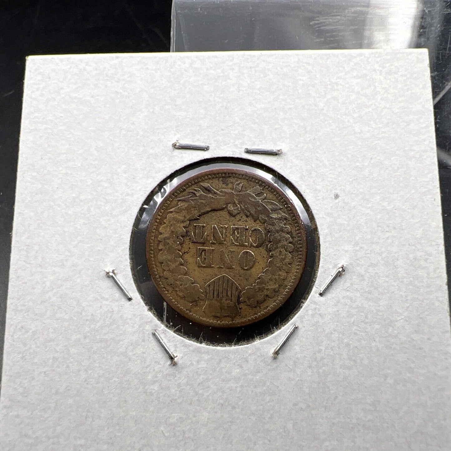 1866 1c Indian Cent Penny Coin Semi Key Date Good Details Polished