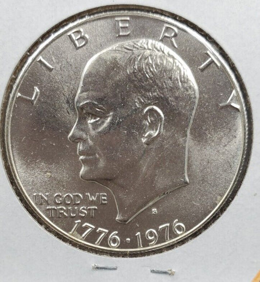 1976 S Ike Eisenhower 40% Bicentennial Silver Dollar Coin CH BU UNC #2