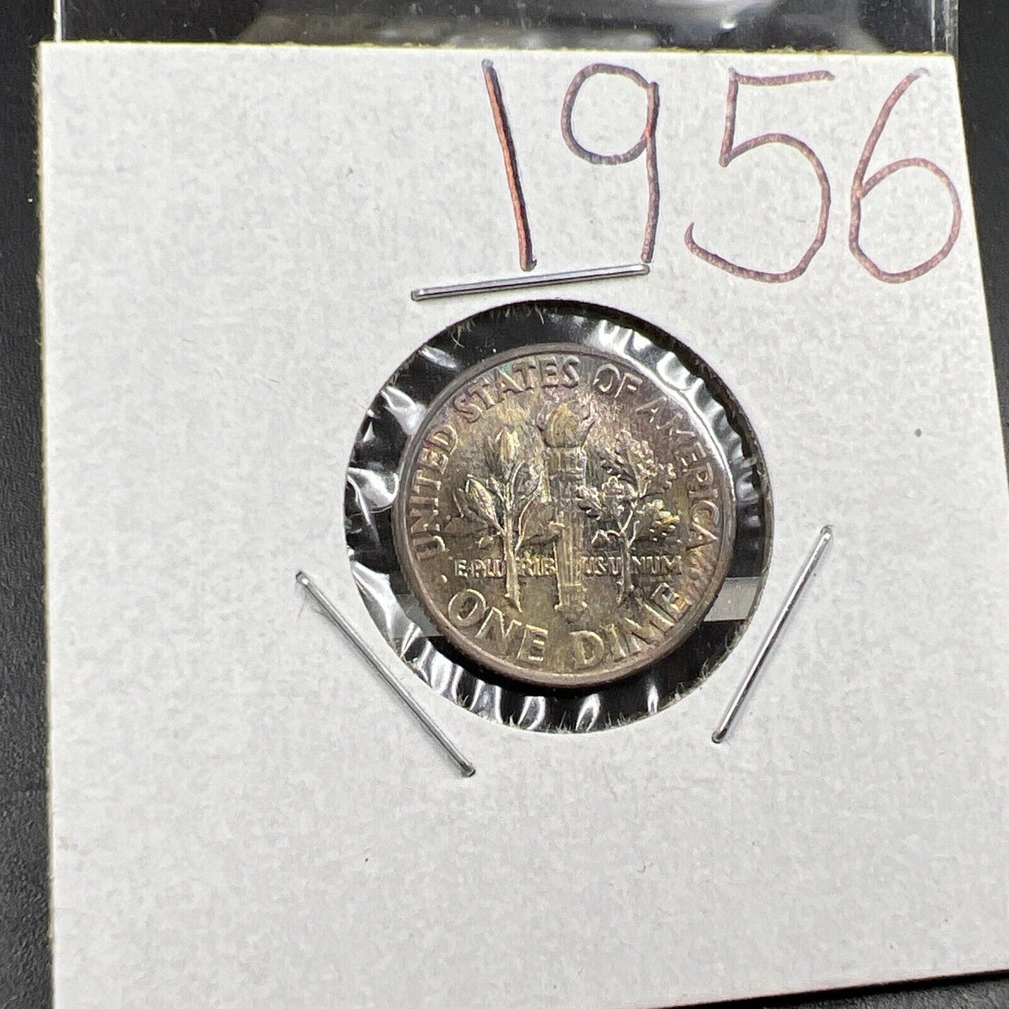 1956 P 10c Roosevelt Dime Coin CH BU PQ Nice Original Toning Toner SKU#GN3