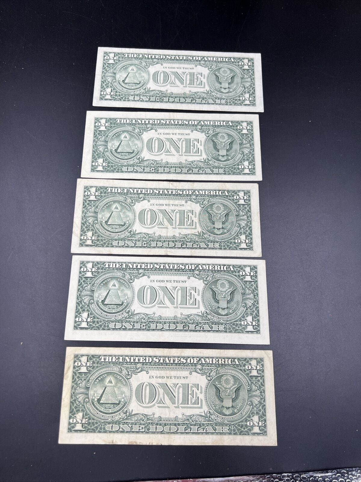Lot of 5 1995 * Star $1 FRN Federal Reserve Notes Choice Circ Conditions #763