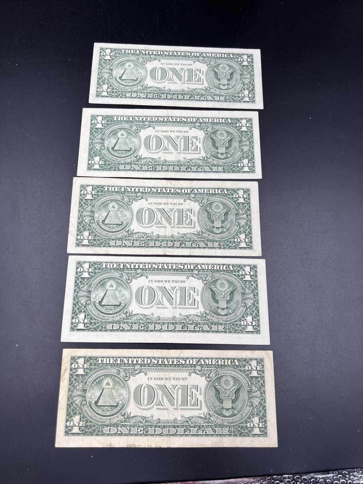 Lot of 5 1995 * Star $1 FRN Federal Reserve Notes Choice Circ Conditions #763
