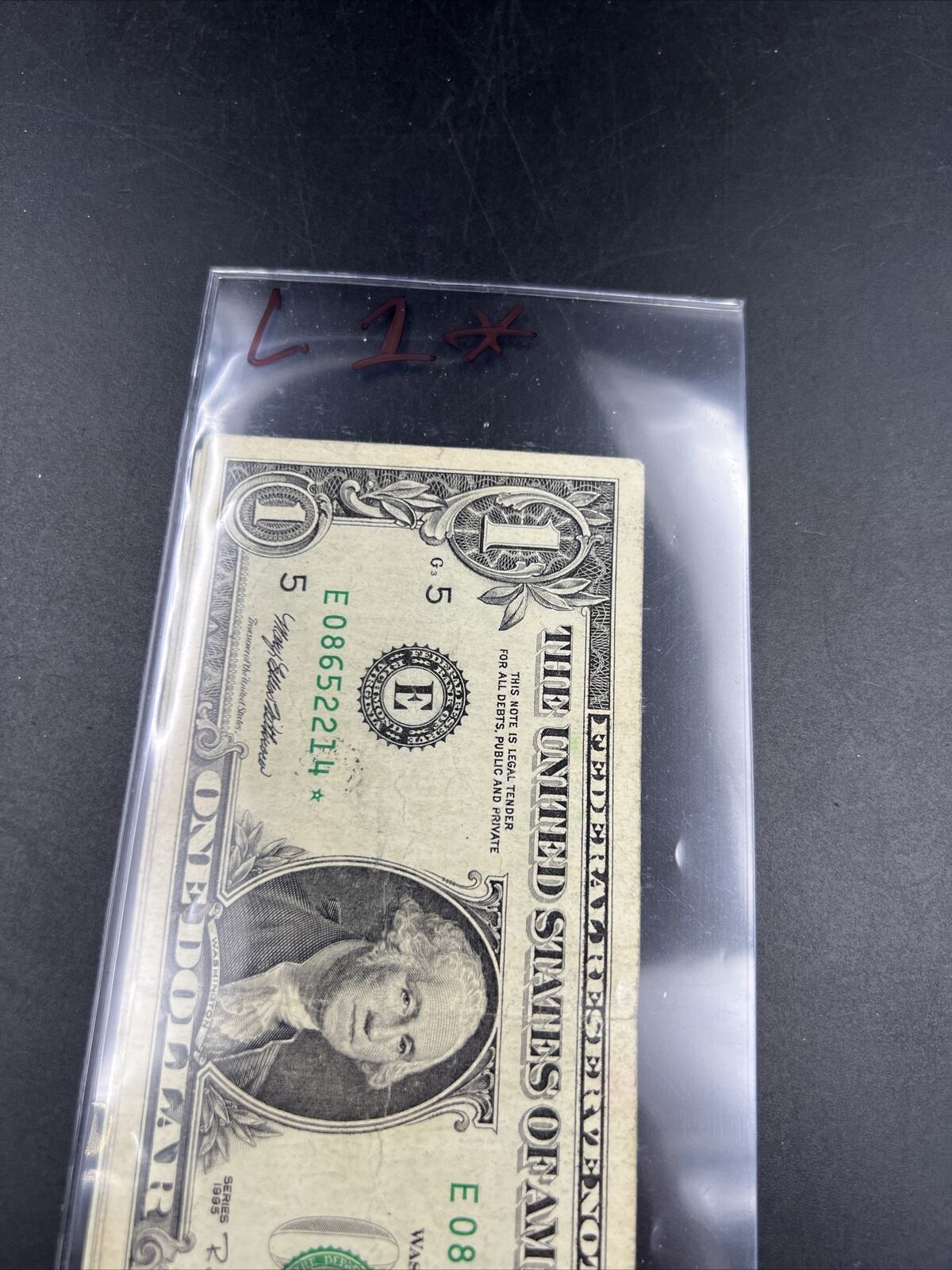 Lot of 5 1995 * Star $1 FRN Federal Reserve Notes Choice Circ Conditions #214