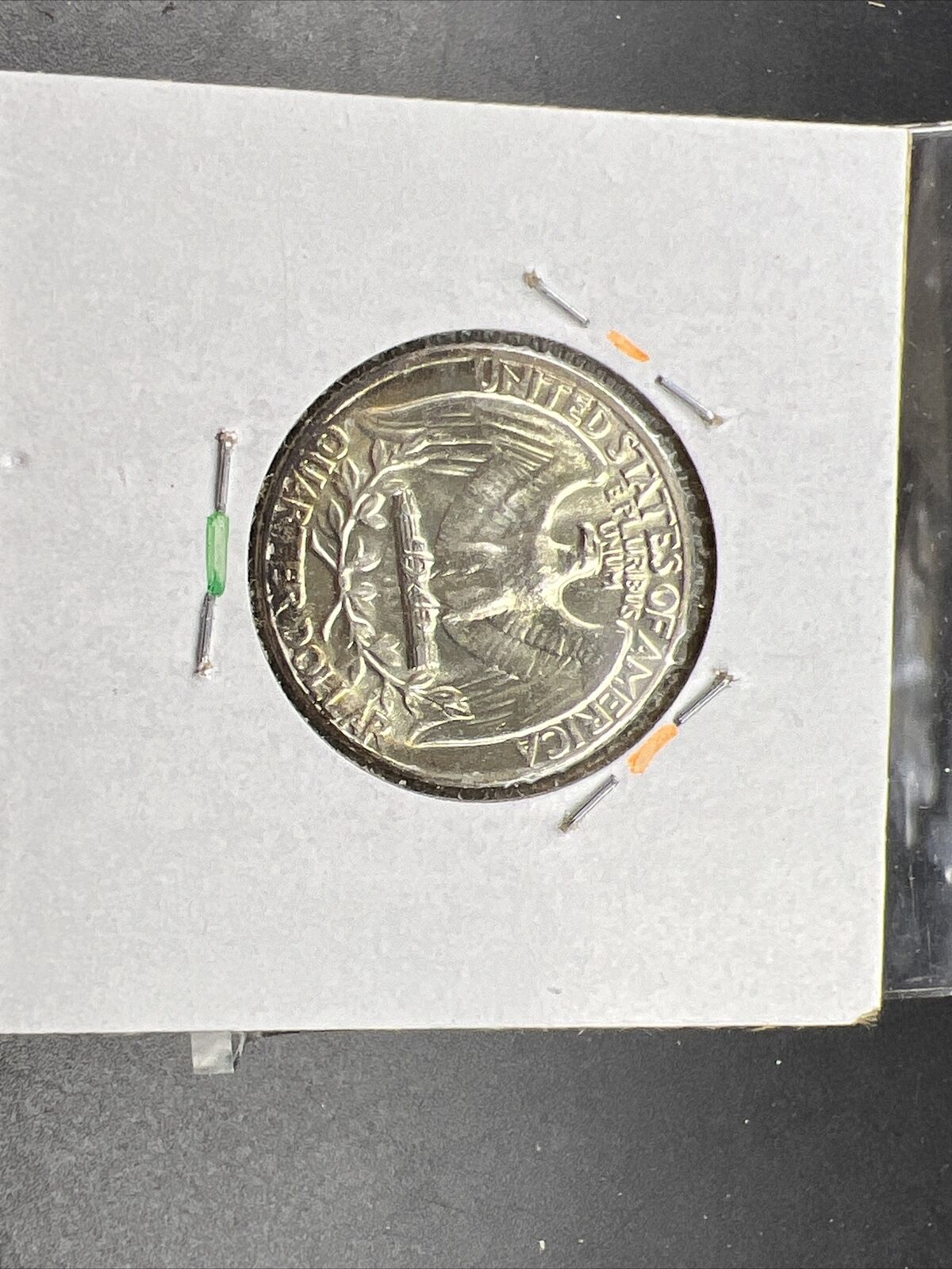 1964 P Washington Quarter Coin Original Purple Toning UNC Details Wheelmark