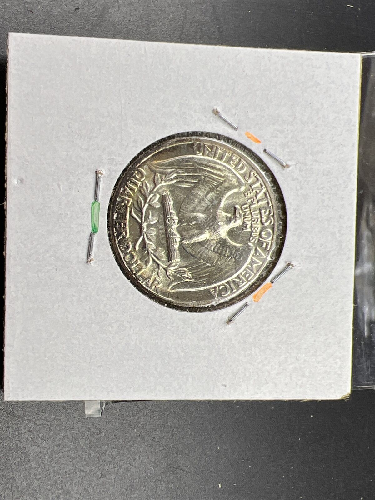 1964 P Washington Quarter Coin Original Purple Toning UNC Details Wheelmark