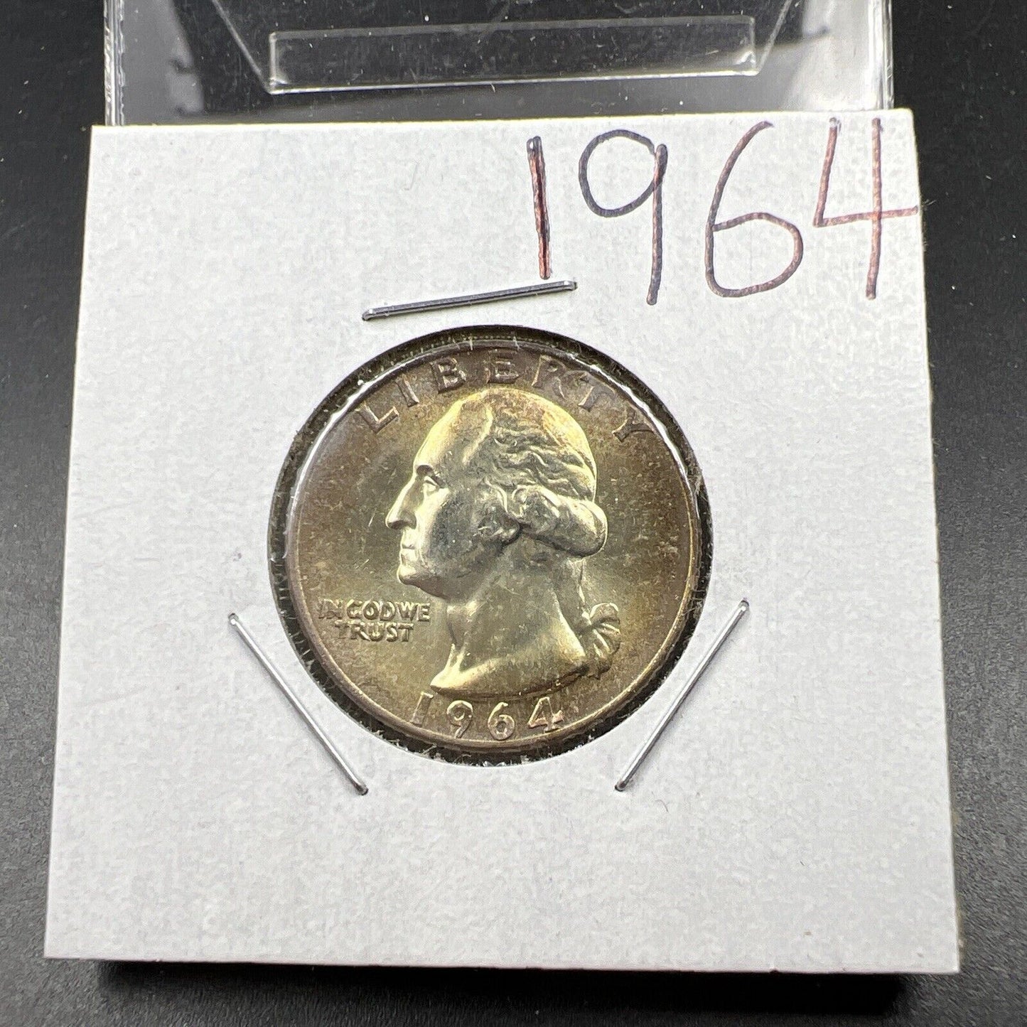 1964 P Washington 25c Silver Quarter Coin Nice Toning CH BU UNC SKU#LMGN
