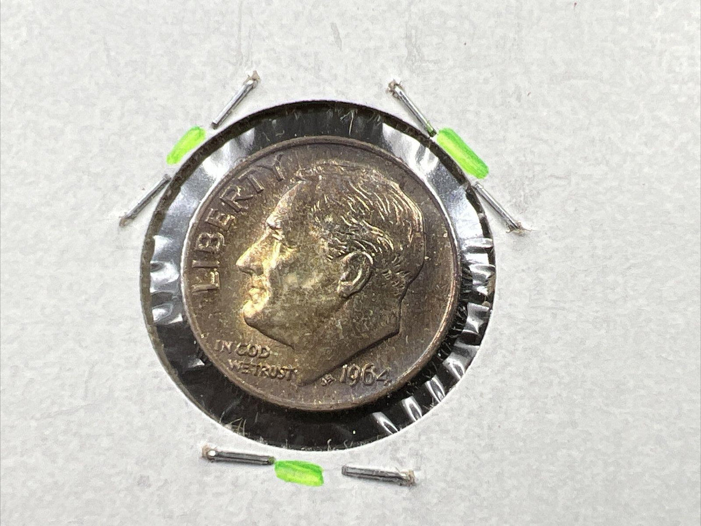 1964 P 10c Roosevelt Silver Dime Coin Gem BU UNC Neat Toning SKU#GRN3