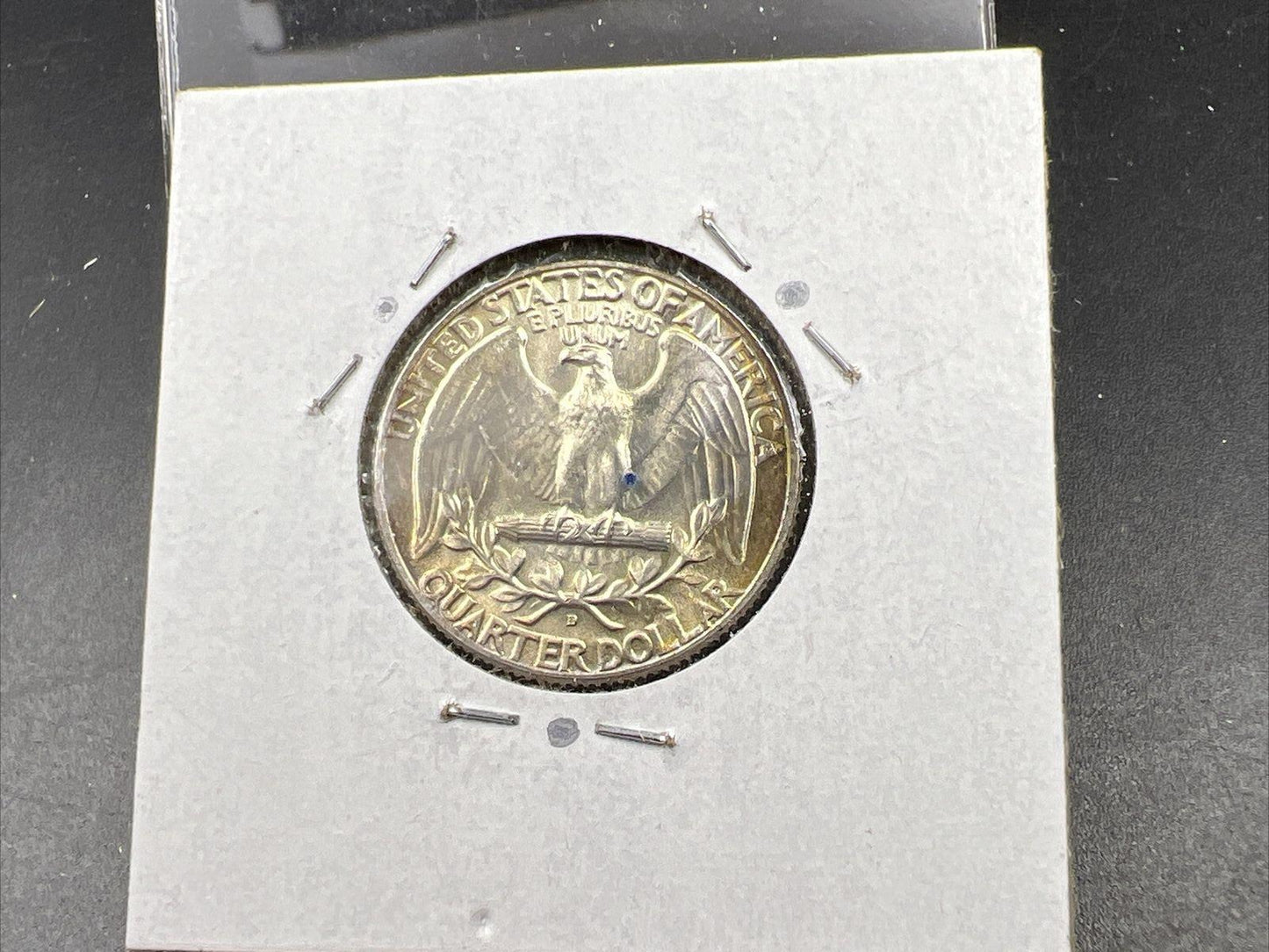 1964 D Washington 25c Silver Quarter Coin Neat Toning Gem BU UNC #B