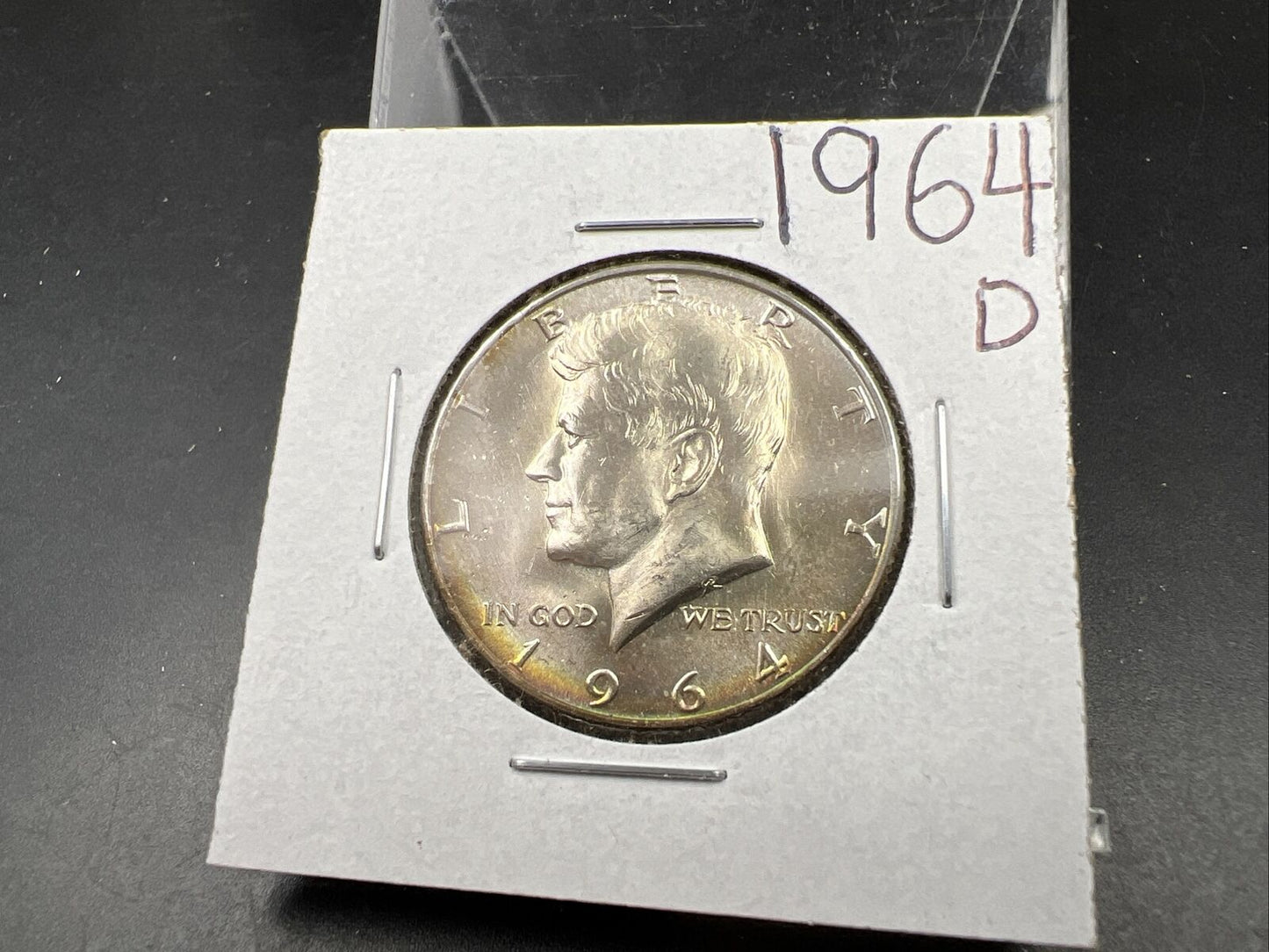 1964 D 50c Kennedy Silver Half Dollar CH BU UNC Neat Toning Denver Mint SKU#BNBN