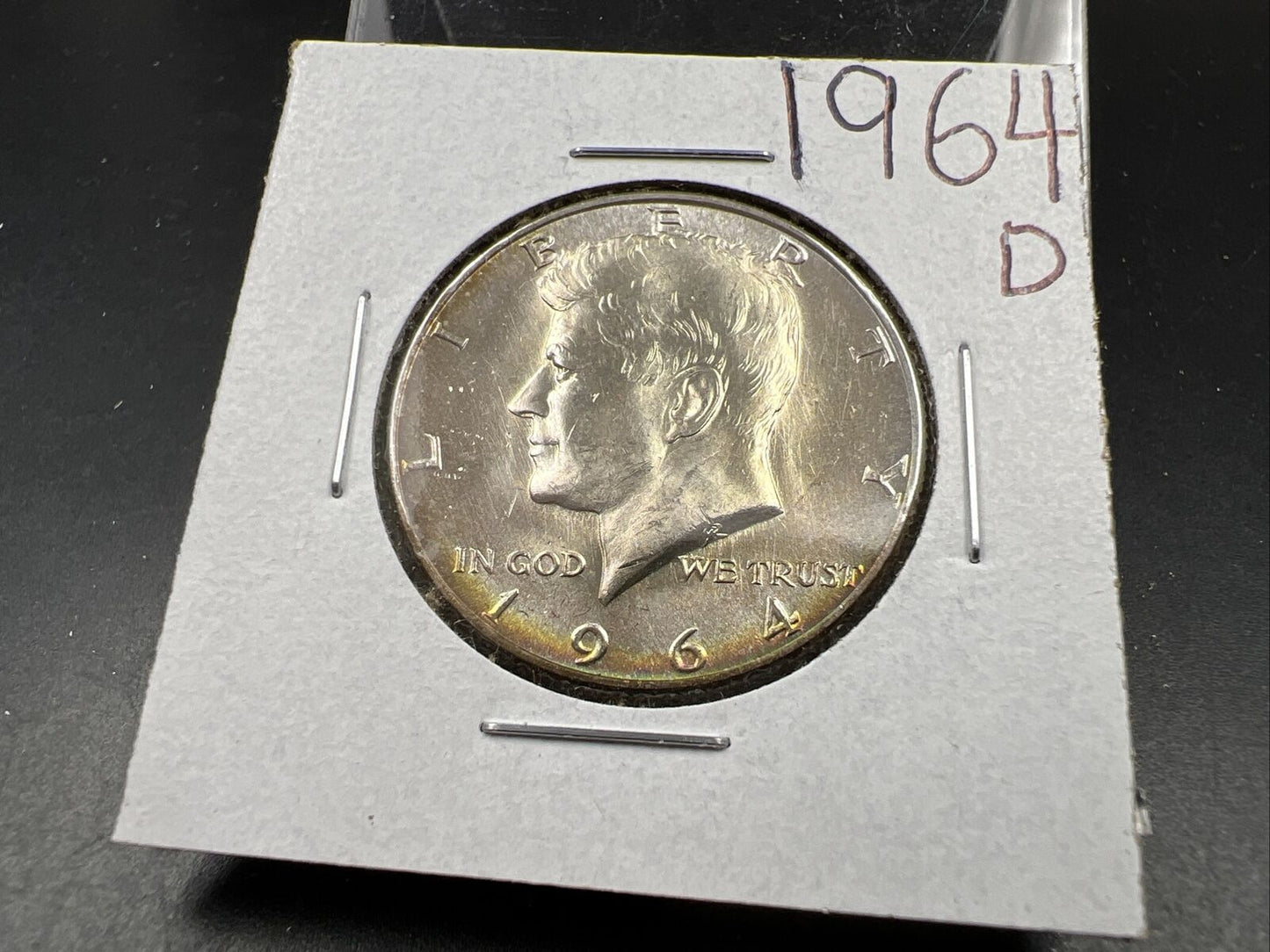 1964 D 50c Kennedy Silver Half Dollar CH BU UNC Neat Toning Denver Mint SKU#BNBN