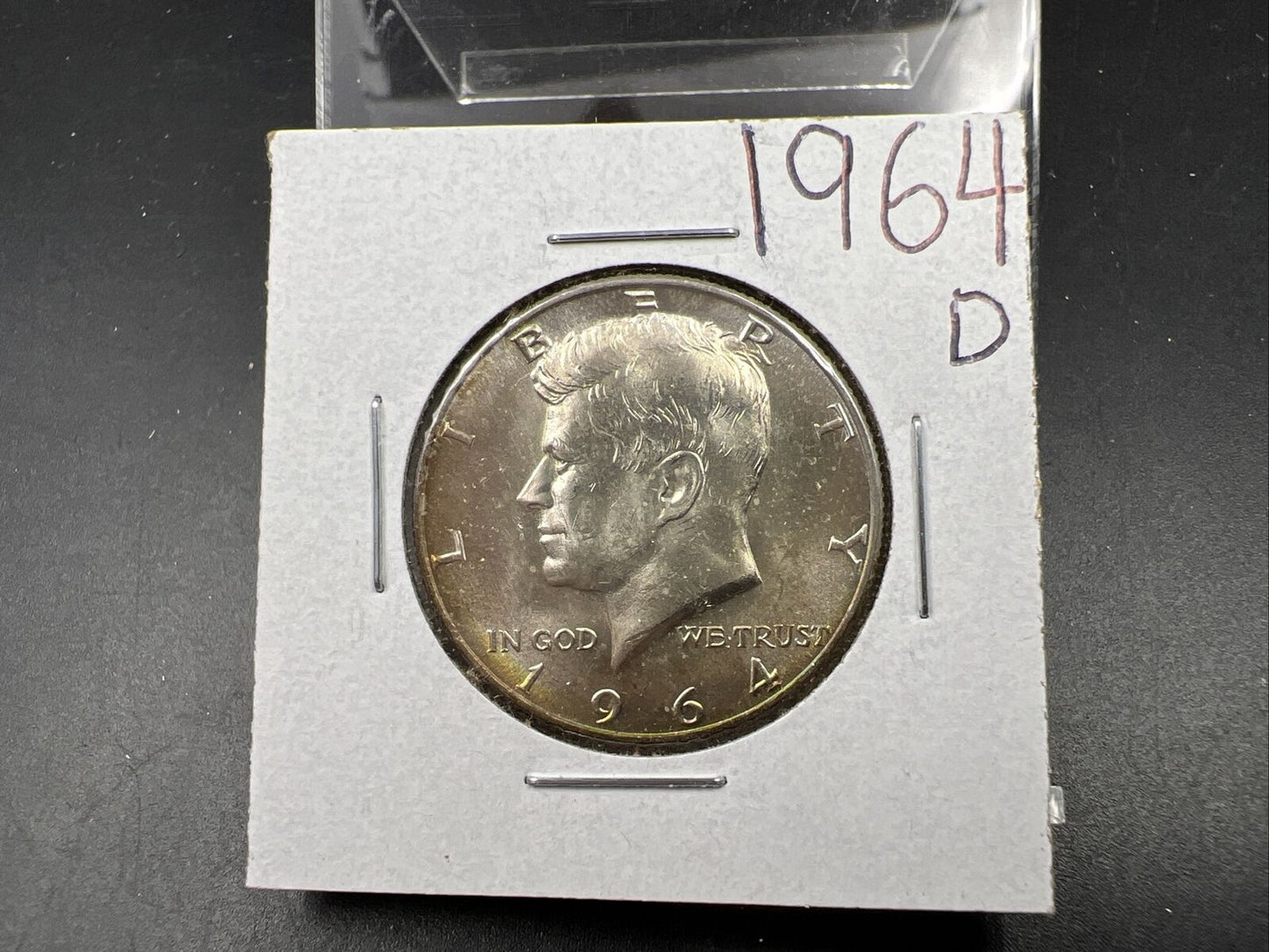 1964 D 50c Kennedy Silver Half Dollar CH BU UNC Neat Toning Denver Mint SKU#BNBN