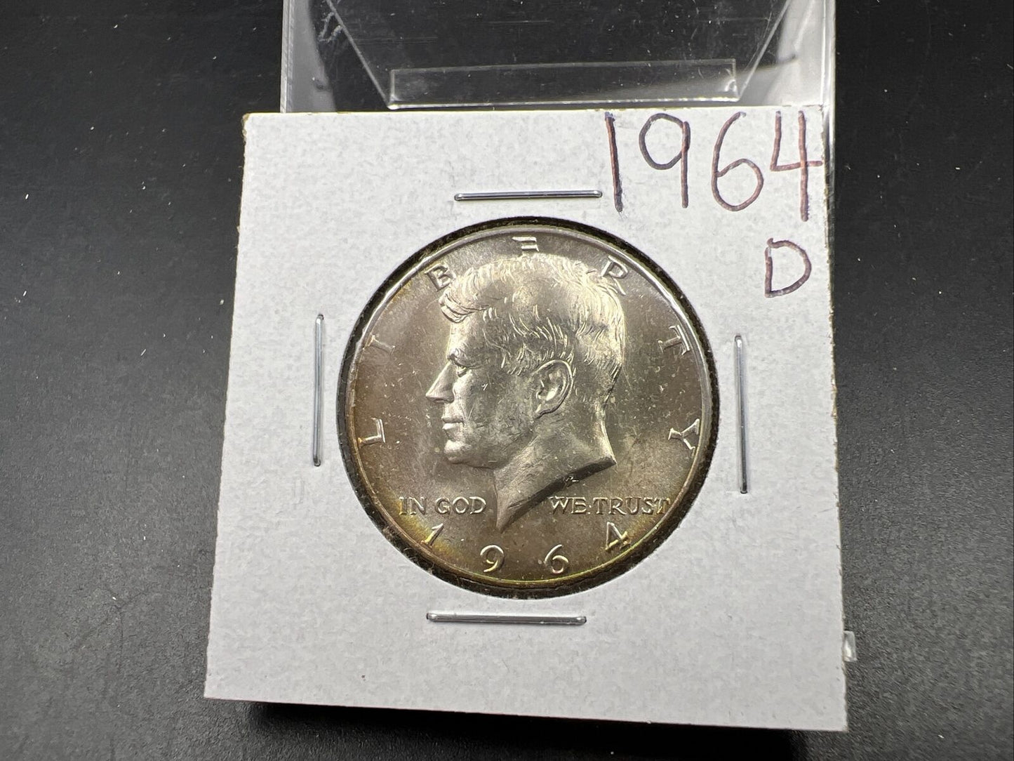 1964 D 50c Kennedy Silver Half Dollar CH BU UNC Neat Toning Denver Mint SKU#BNBN
