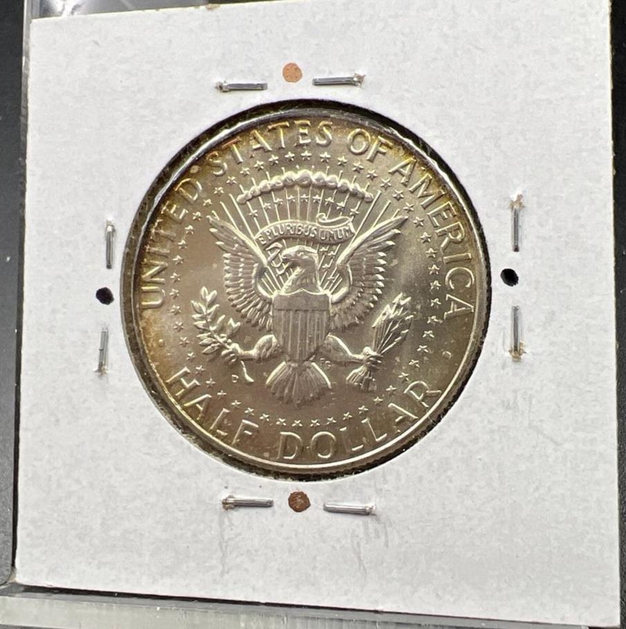 1964 D 50c Kennedy Silver Half Dollar CH BU UNC Neat Toning Denver Mint SKU#BNBN