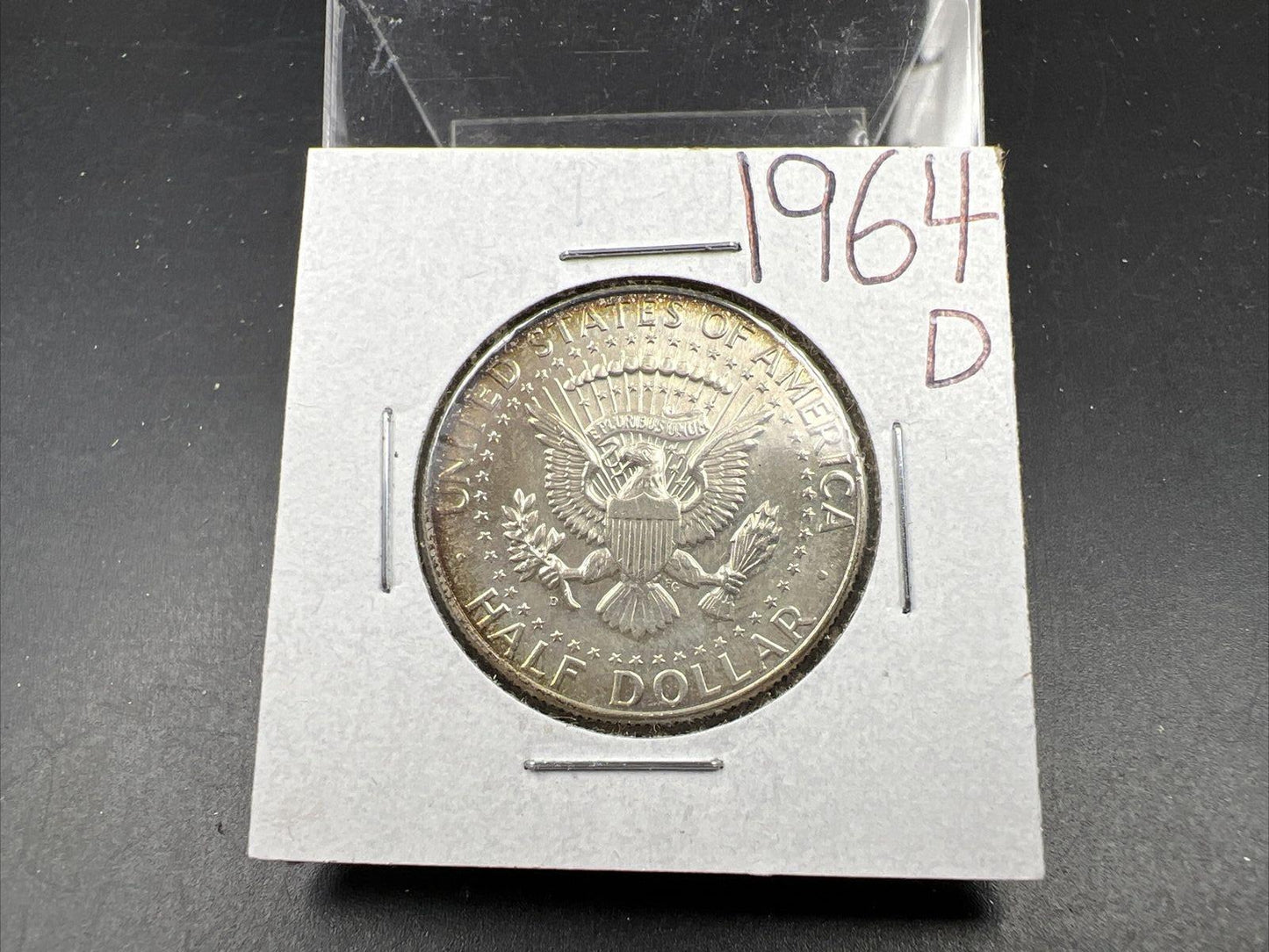 1964 D 50c Kennedy Silver Half Dollar BU UNC Neat Toning Denver Mint SKU#GNPK