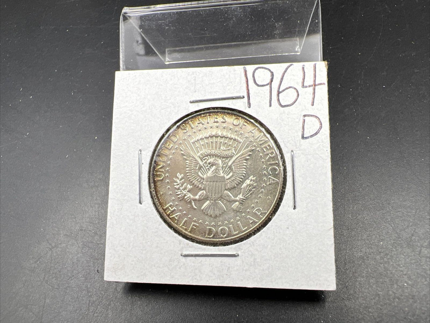 1964 D 50c Kennedy Silver Half Dollar BU UNC Neat Toning Denver Mint SKU#GNPK