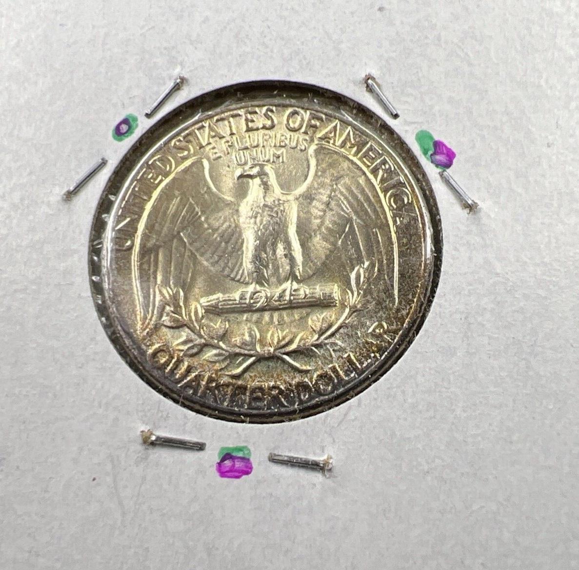 1964 P Washington 25c Silver Quarter Coin Nice Toning CH BU UNC SKU#PLPGN33