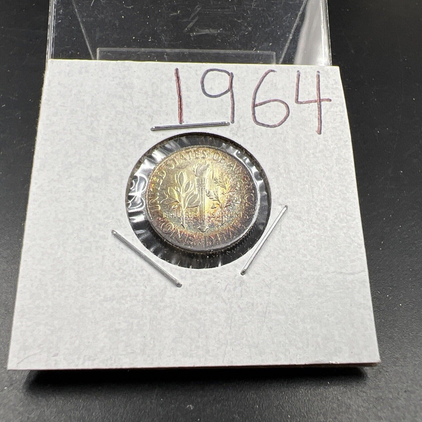 1964 P 10c Roosevelt Silver Dime Coin CH BU PQ Toning Original Toner SKU#GN3