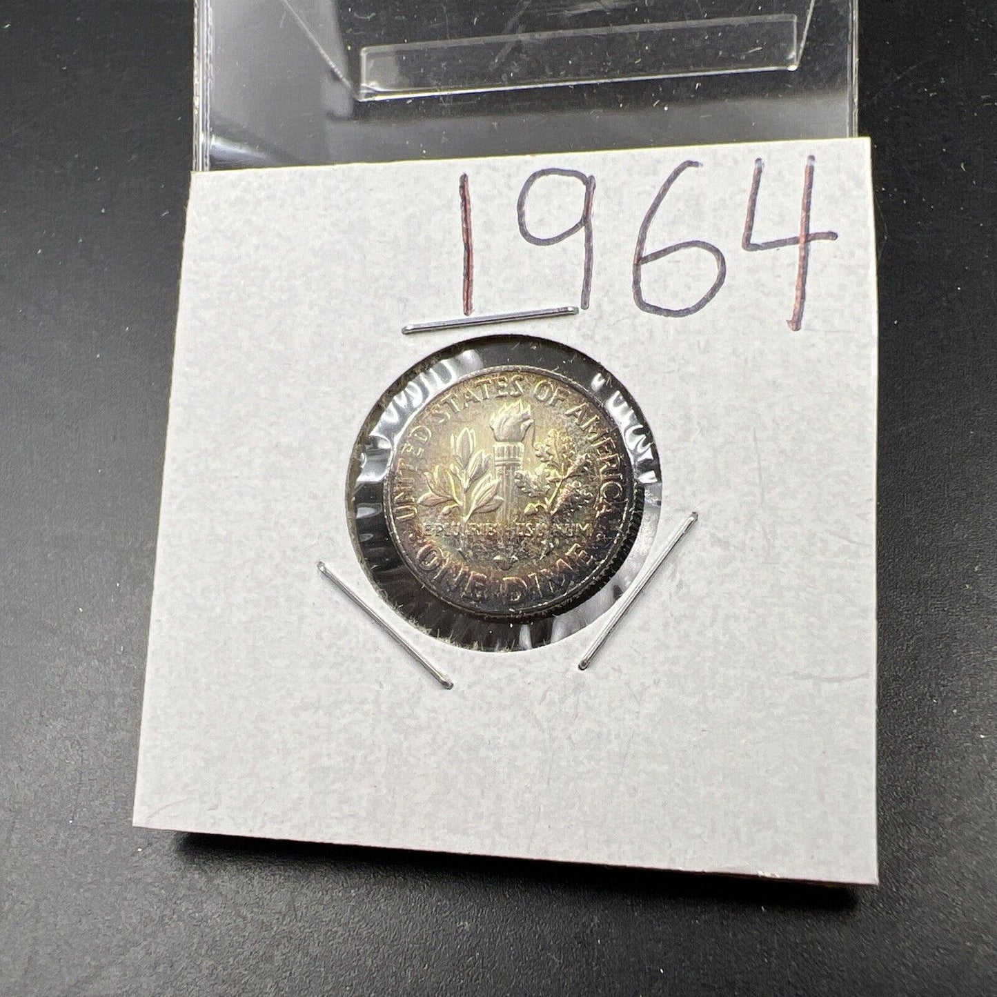 1964 P 10c Roosevelt Silver Dime Coin CH BU PQ Toning Original Toner SKU#GN3