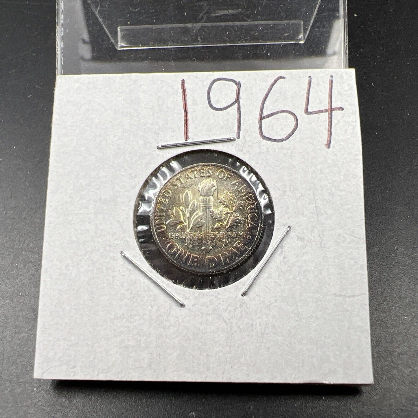 1964 P 10c Roosevelt Silver Dime Coin CH BU PQ Toning Original Toner SKU#GN3