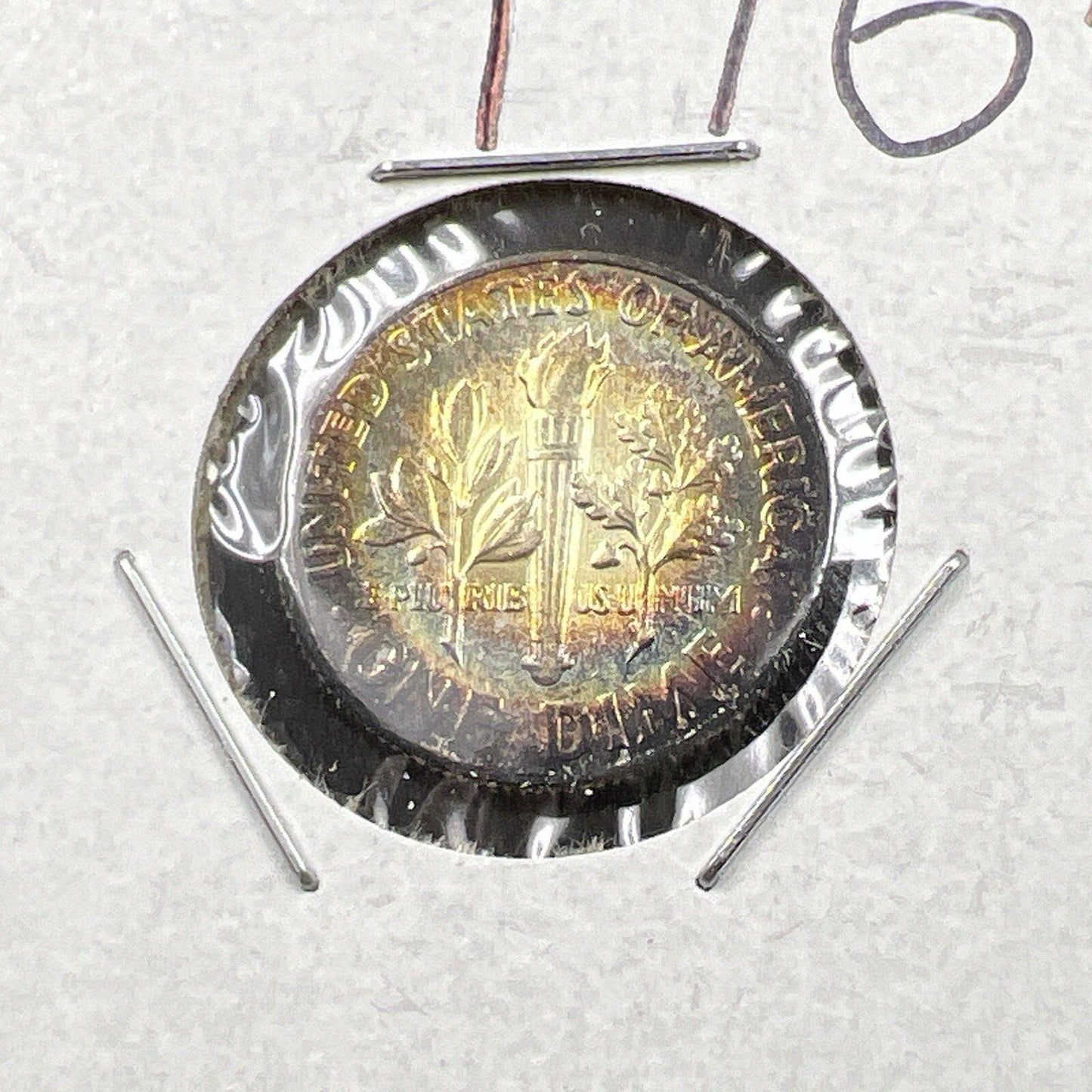 1964 P 10c Roosevelt Dime Coin CH BU PQ Rainbow * Toning Original Toner SKU#OG3