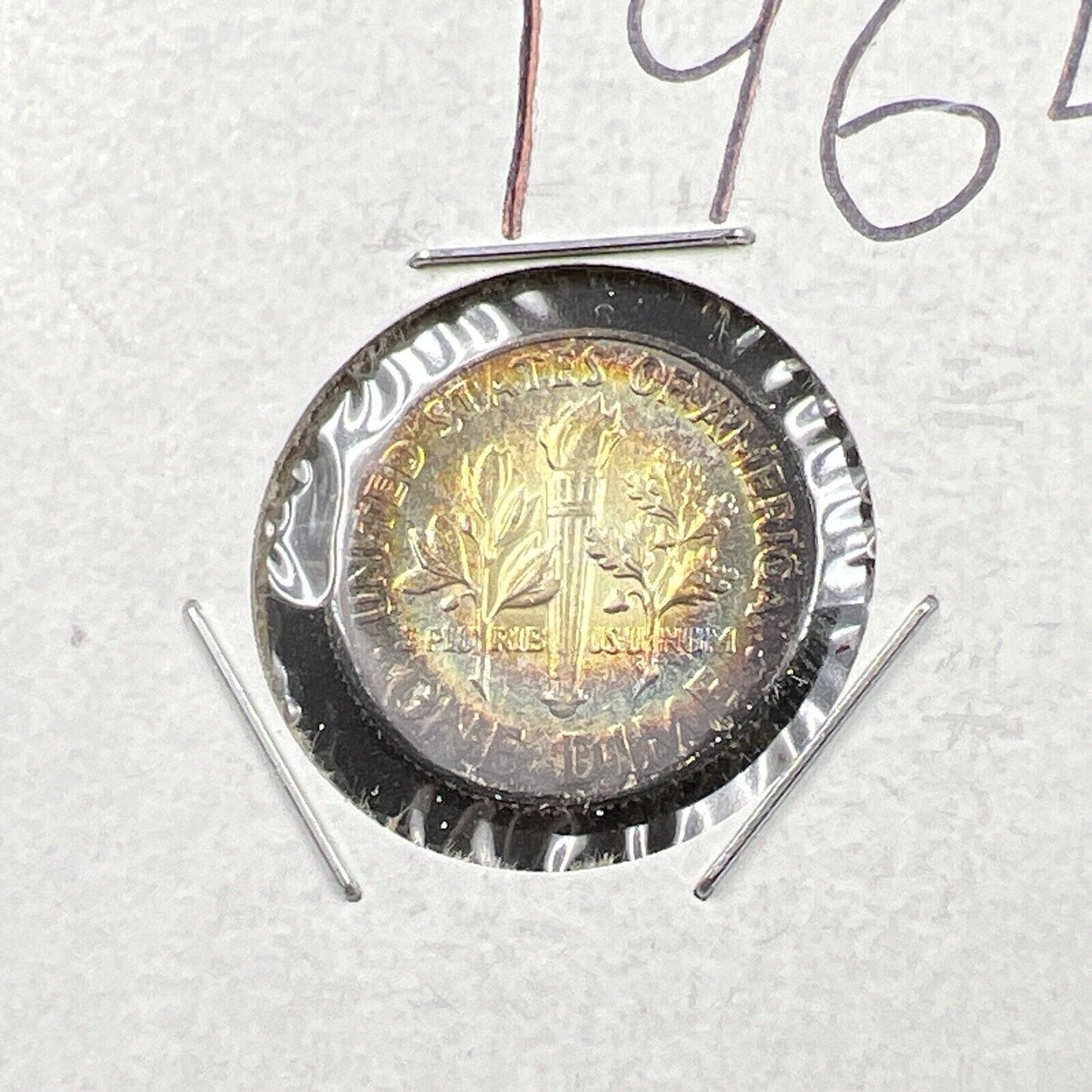 1964 P 10c Roosevelt Dime Coin CH BU PQ Rainbow * Toning Original Toner SKU#OG3