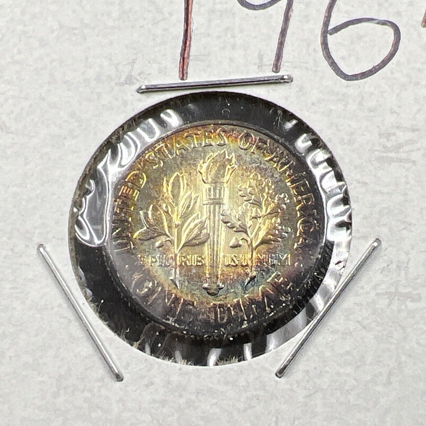 1964 P 10c Roosevelt Dime Coin CH BU PQ Rainbow * Toning Original Toner SKU#OG3