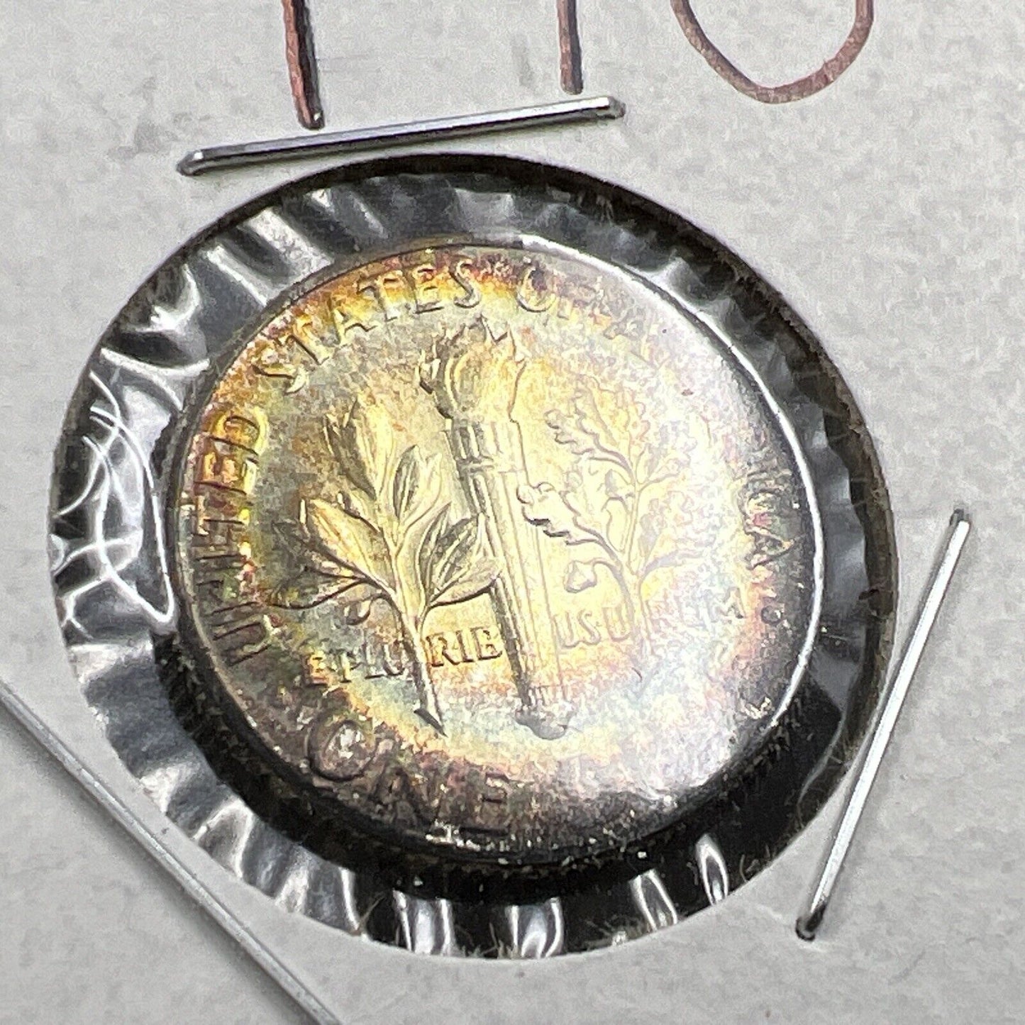 1964 P 10c Roosevelt Dime Coin CH BU PQ Rainbow * Toning Original Toner SKU#OG3