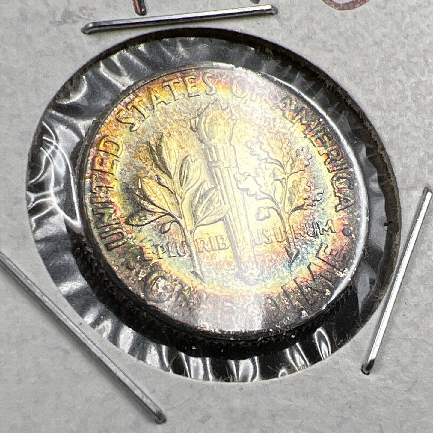 1964 P 10c Roosevelt Dime Coin CH BU PQ Rainbow * Toning Original Toner SKU#OG3