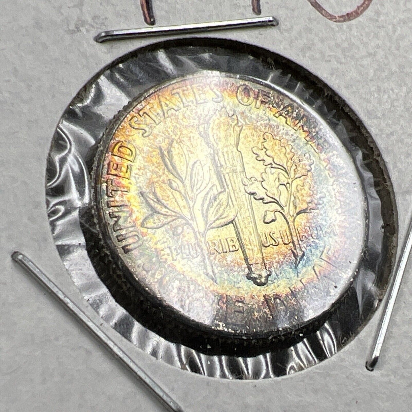1964 P 10c Roosevelt Dime Coin CH BU PQ Rainbow * Toning Original Toner SKU#OG3