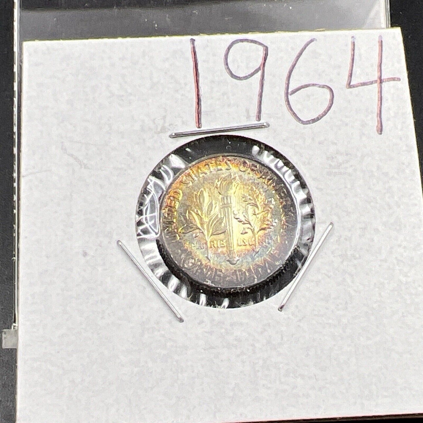 1964 P 10c Roosevelt Dime Coin CH BU PQ Rainbow * Toning Original Toner SKU#OG3