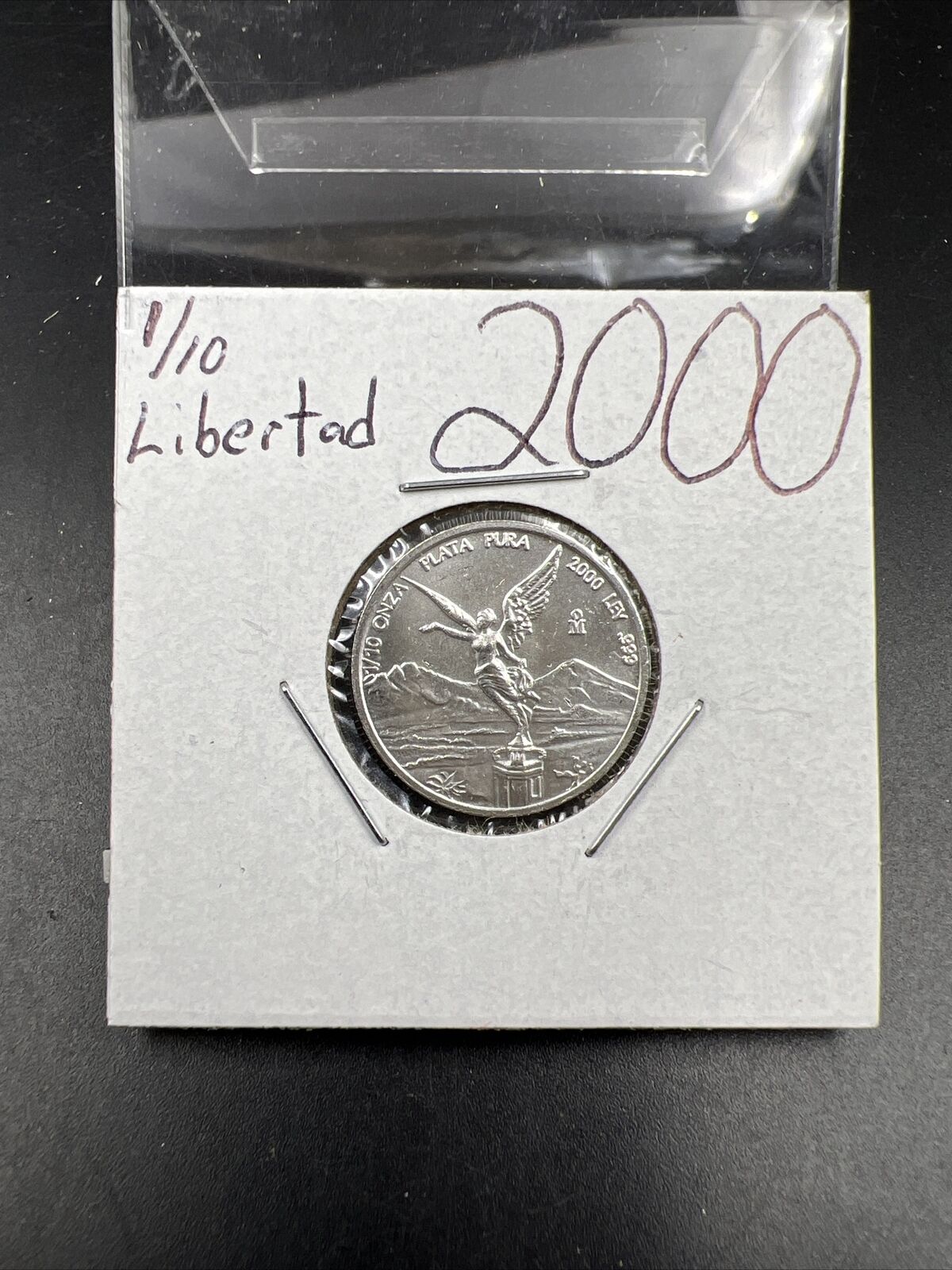 2000 Mexico 1/10 Ounce .999 Silver Round Libertad Ley Plata Pura Coin sku#Cga