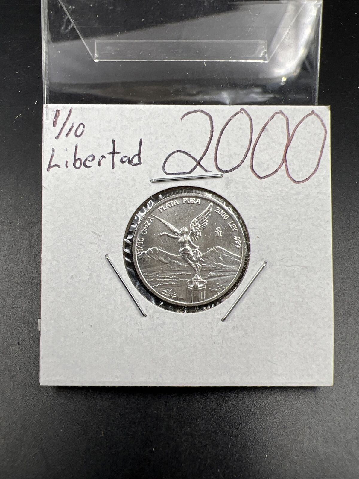 2000 Mexico 1/10 Ounce .999 Silver Round Libertad Ley Plata Pura Coin sku#Cga