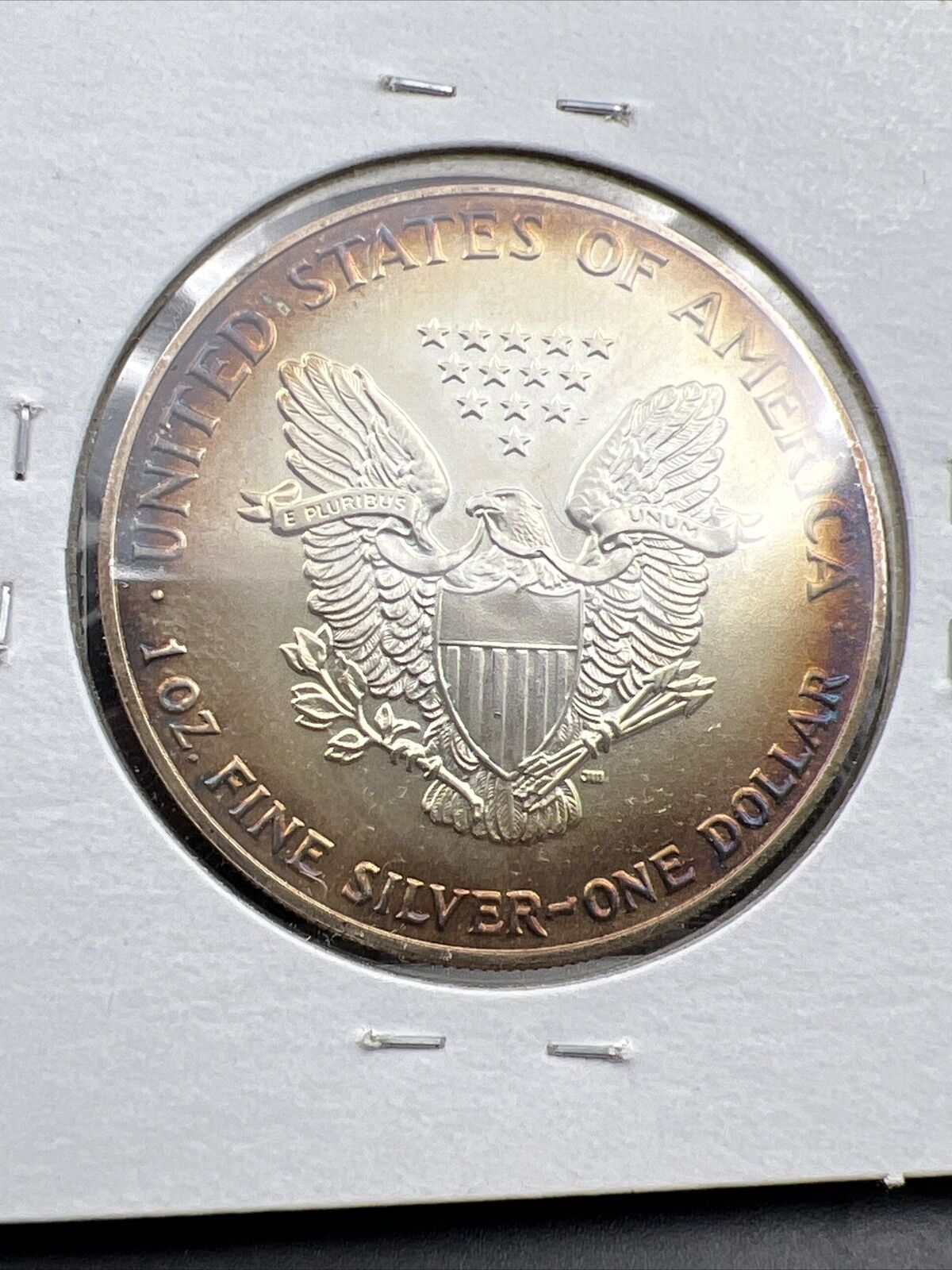1992 1 OZ American Silver Eagle GEM BU Uncirculated .999 Neat Toning Toner ASE #
