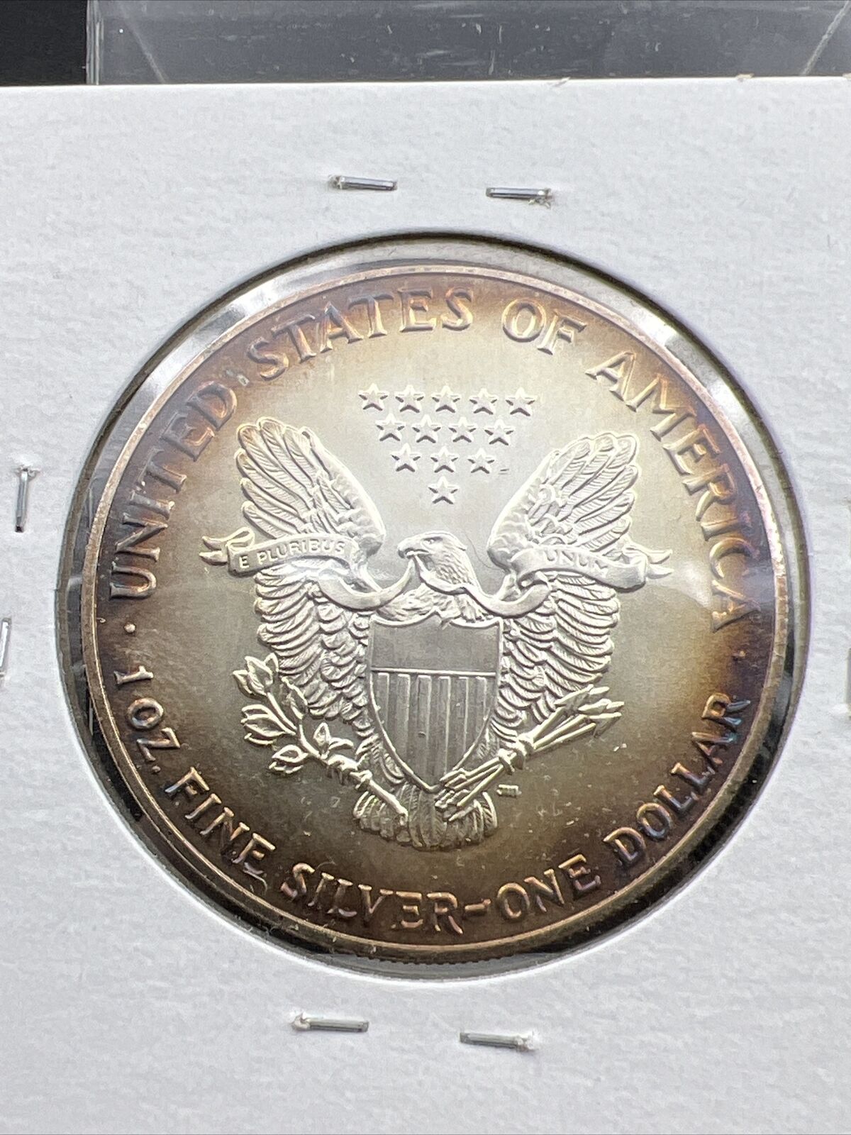 1992 1 OZ American Silver Eagle GEM BU Uncirculated .999 Neat Toning Toner ASE #