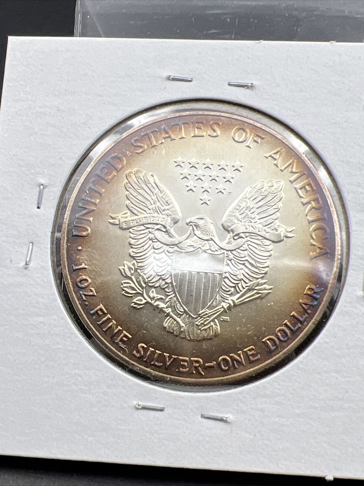 1992 1 OZ American Silver Eagle GEM BU Uncirculated .999 Neat Toning Toner ASE #