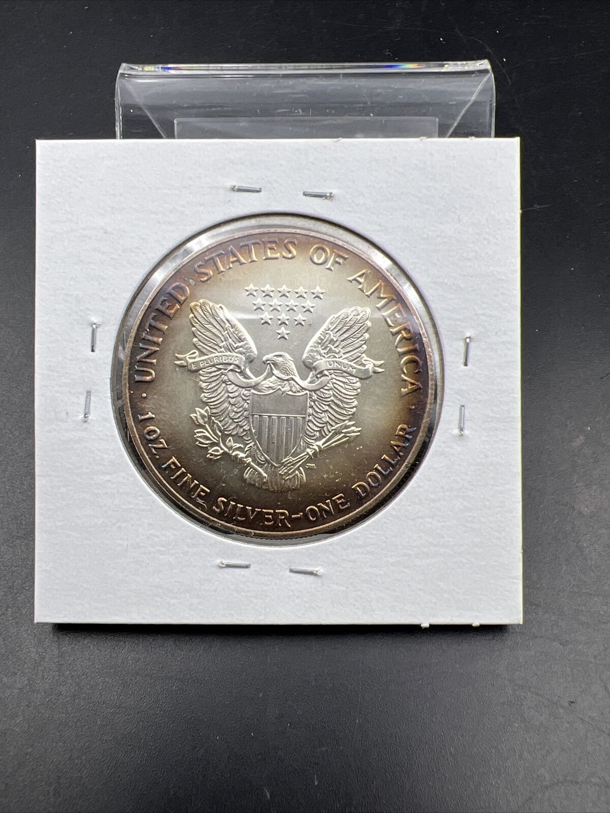 1992 1 OZ American Silver Eagle GEM BU Uncirculated .999 Neat Toning Toner ASE #