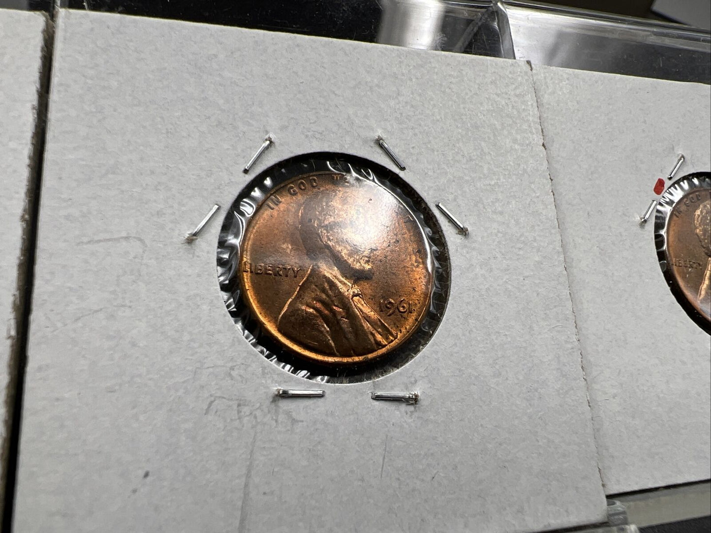 Toner Trio 1961 1962 & 1963 1c BU UNC Lincoln Cent 3 Coin Set Toners RB Red Brow