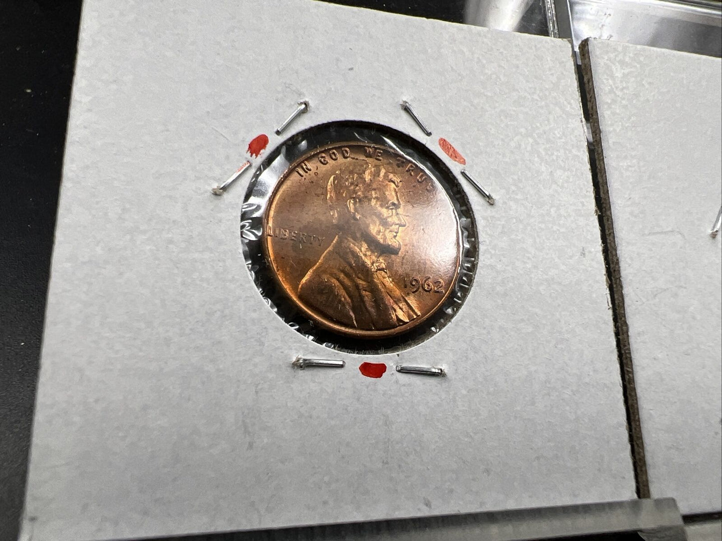 Toner Trio 1961 1962 & 1963 1c BU UNC Lincoln Cent 3 Coin Set Toners RB Red Brow