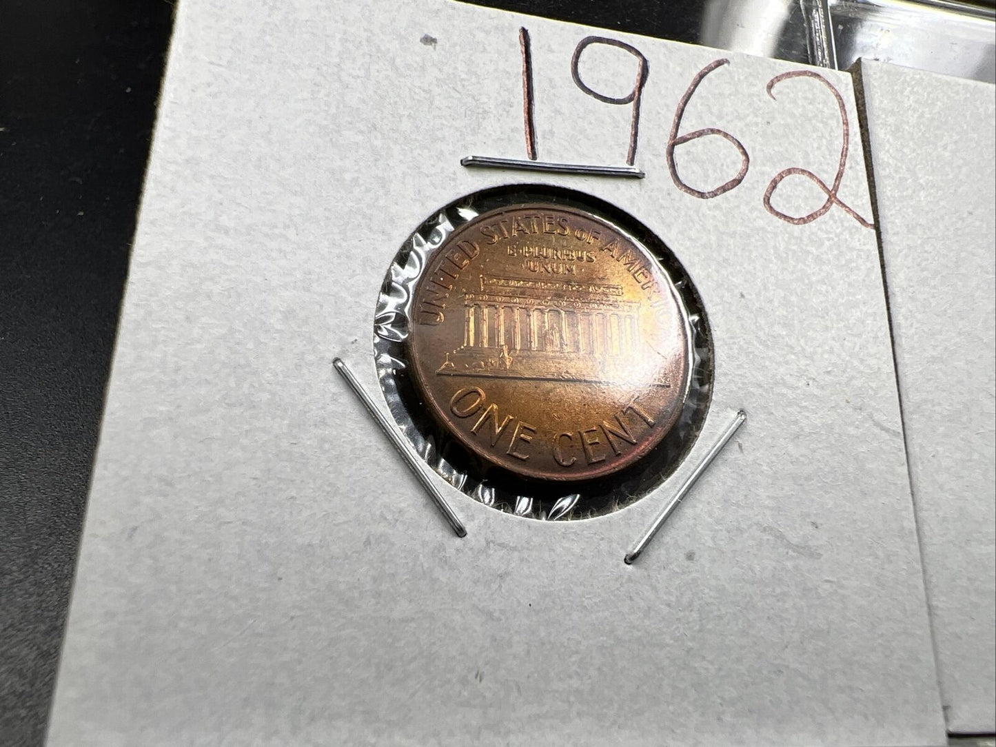 Toner Trio 1961 1962 & 1963 1c BU UNC Lincoln Cent 3 Coin Set Toners RB Red Brow