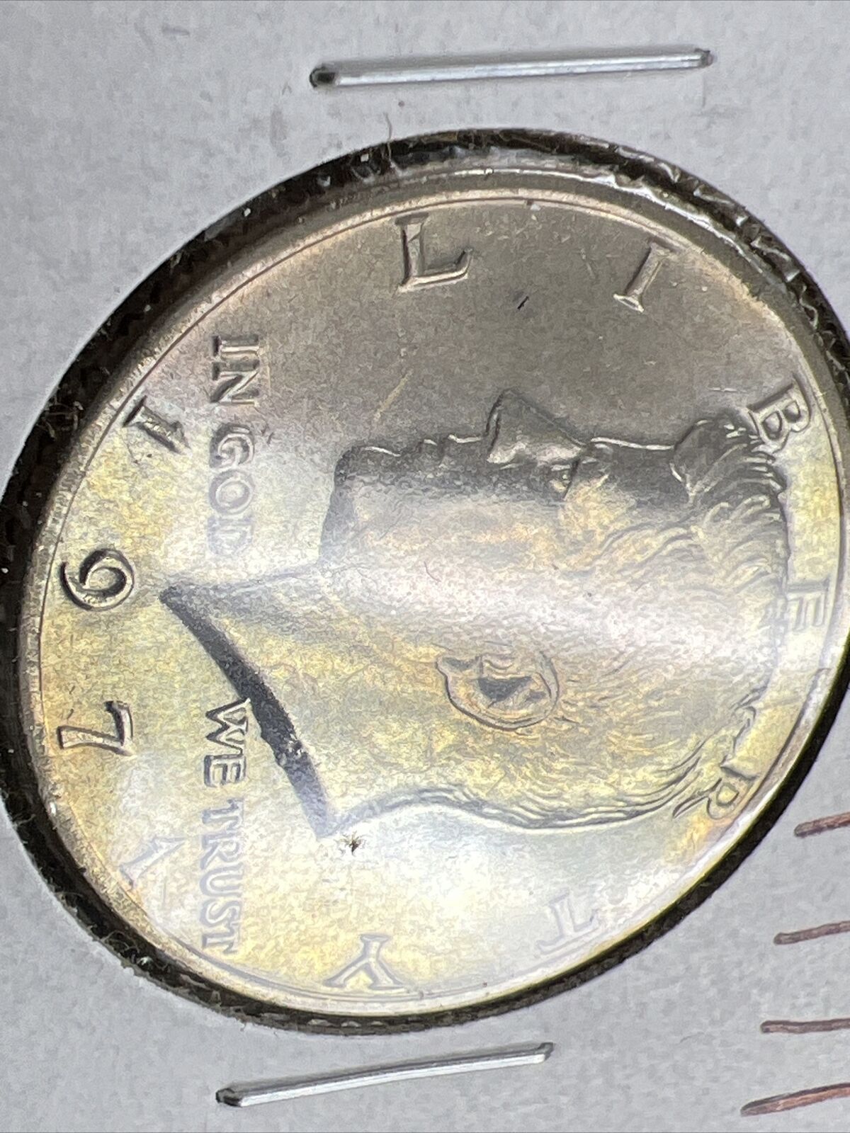 1971 P 50c Kennedy Clad Half Dollar Coin CH BU UNC Neat Toning Light Toning