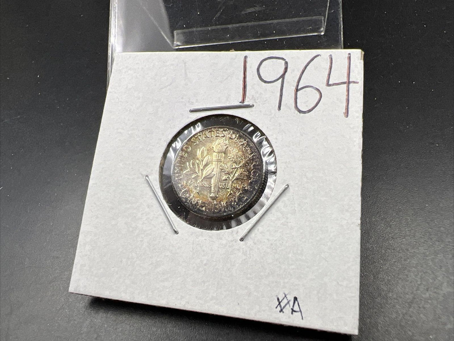 1964 P 10c Roosevelt Silver Dime Coin Gem BU UNC PQ Toning SKU#PRPL3