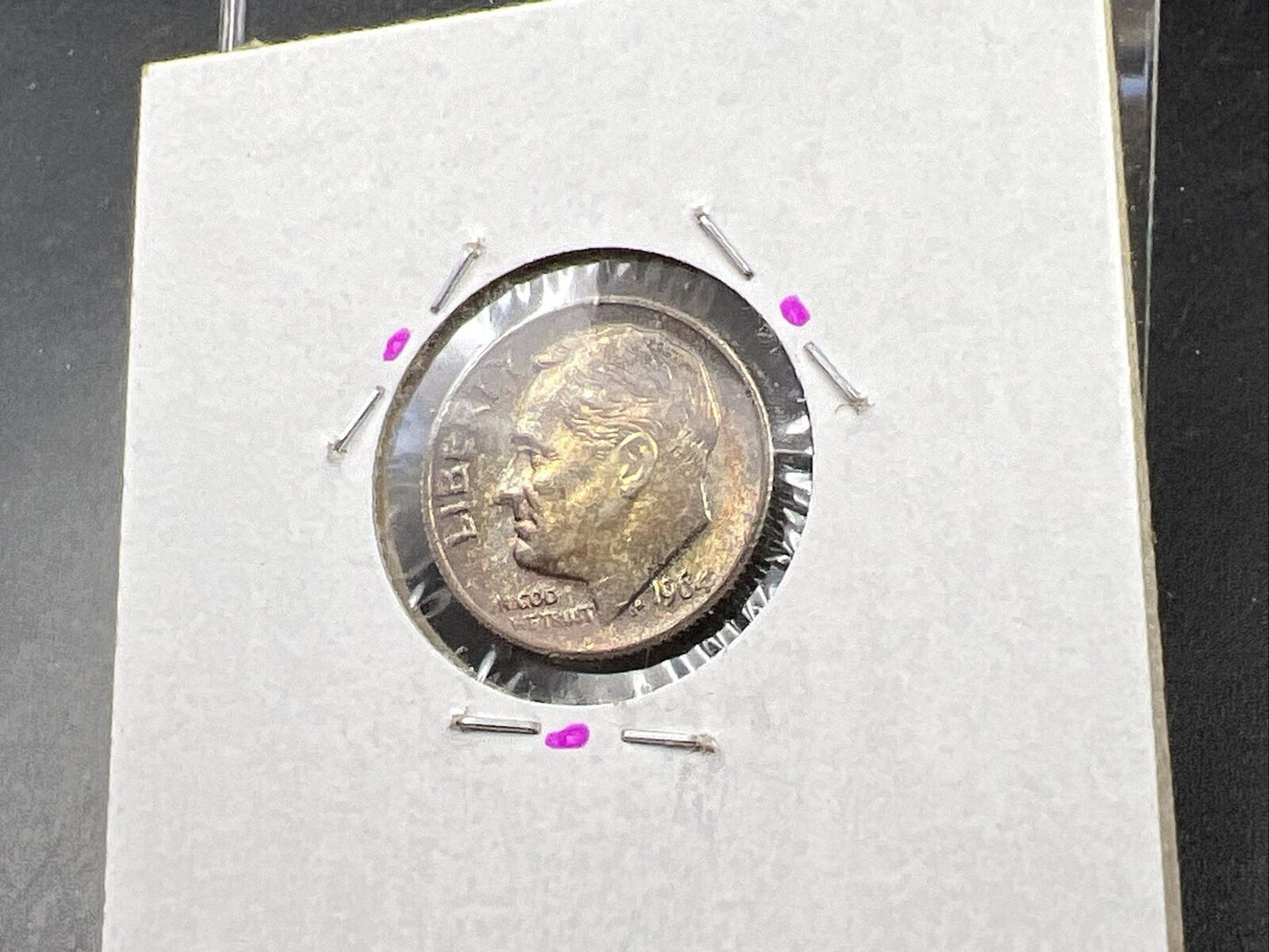 1964 P 10c Roosevelt Silver Dime Coin Gem BU UNC PQ Toning SKU#PRPL3